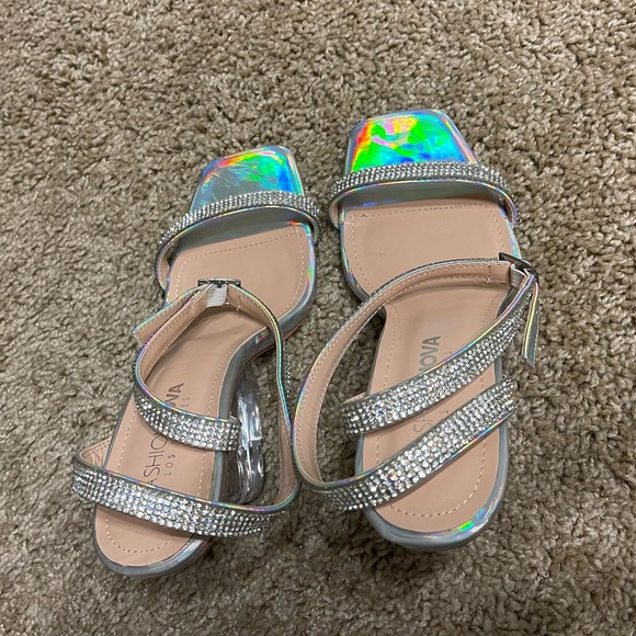 Fashion Nova Silver Color Wedge Heels - Picture 8 of 11